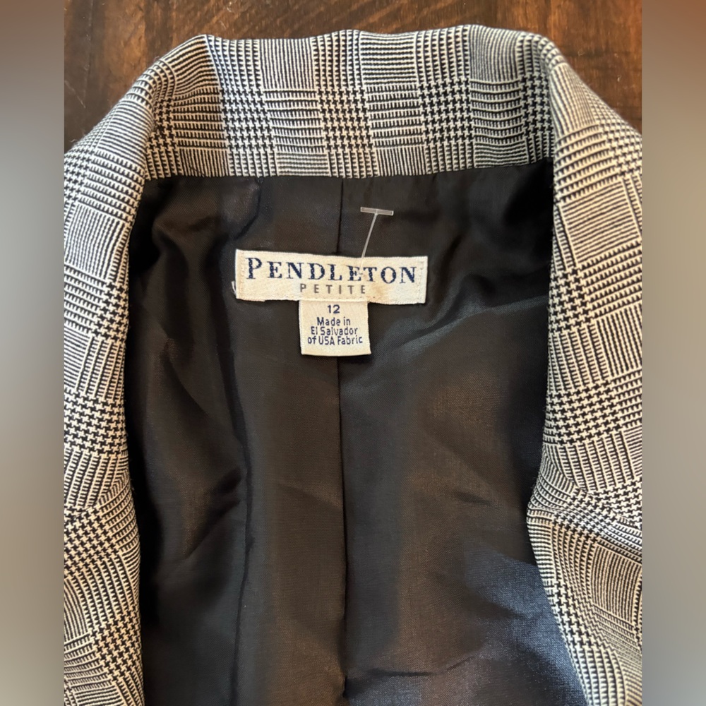 Pendleton Plaid Double Breasted Blazer Jacket In … - image 5